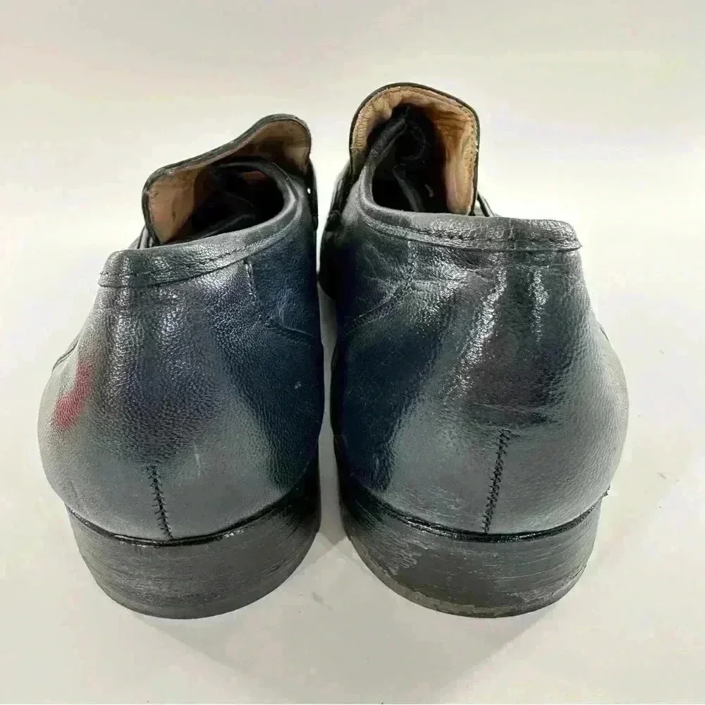 San Remo mens dress loafers size 9 EW blue leather